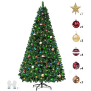 VAVSEA 7.5ft Pre Lit Christmas Tree with 18pcs Ball, Green