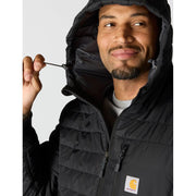 Carhartt Rain Defender Relaxed-Fit Lightweight Insulated Hooded Jacket for Men - Black - XLT