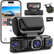 YUINWEN W6 360 View 4 Channel Car Dash Camera with Front, Rear, Left, Right FHD Cameras