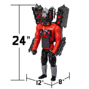 Skibidi Toilet Titan Speakerman 24-Inch Collectible Action Figure, Blue and Black - Material: Plastic