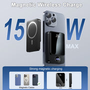 Btootos Magnetic Wireless Portable Charger 10000mAh Power Bank with PD 20W Fast Charging USB-C In & Out Battery Pack Compatible with MagSafe for iPhone 17 to 13 Series and Android Devices