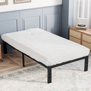 Concetta Twin Bed Frame, Heavy Duty Metal Platform, Black, 14-Inch Height