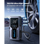UTRAI 4000A Car Jump Starter with Air Compressor 150PSI, 18W QC Power Bank, 12V Car Battery Charger Jumper Starter