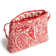 Vera Bradley Premium Cotton Original Hipster Crossbody Bag, Paisley Key, Red, One Size, Adjustable Strap, 50255-20574