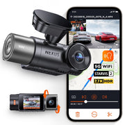 Vantrue Nexus 2X Dual Dash Cam, 2.7K Front, 1080p Interior, 5G WiFi, HDR, IR Night Vision, STARVIS 2, GPS, 24/7 Parking Mode, Voice Control, Supports 512GB