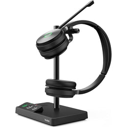 Yealink WH62 Dual UC Wireless Noise Canceling Headset, Over-Ear, Bluetooth 5.0, USB, DECT, Black, 1308006