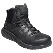 KEEN Utility Vista Energy Mid Carbon-Fiber Toe Work Boots for Men - Black/Raven - 10M
