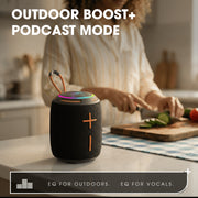 PJGCWB Portable Bluetooth Speaker, Wireless Mini Subwoofer, IPX5 Waterproof, Black