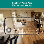 Arlo VMC2073-1WMNAS Essential Indoor Pan Tilt Security Camera (2025 Release) HD Video, Wired Plug-In Power, 2-Cam