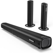TOPVISION 2.2CH Sound Bar, 100W Output, Bluetooth 5.3, HDMI ARC, Optical, AUX, USB, Detachable 2-in-1 Design, 3 Equalizer Modes, Bass Effect