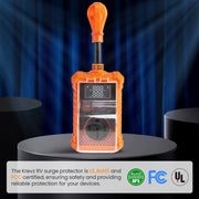 OldPAPA WUOW400004_OR_50A Portable RV Surge Protector, 50 Amp, 16000 Joules Surge Guard with LED Display, Orange