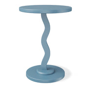 Mainstays Kids Wood Wavy Nightstand Side Table, Bluestone, Rubberwood, Compact Size, MS6503975471KG