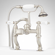 Signature Hardware 205508 Glenwood Deck Mounted Roman Tub Filler with Variable Couplers, Brushed Nickel
