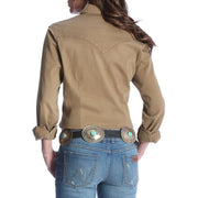 Wrangler Retro Western Long-Sleeve Snap-Down Shirt for Ladies - Rawhide - M