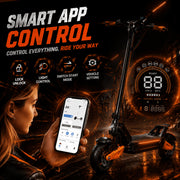 Generic Off Road Electric Scooter, 800W Brushless Motor, 31MPH Speed, 48V 15.6Ah Battery, 30 Miles Range, 11in All-Terrain Tires, Front and Rear Dual Suspension, Dual Disc Brakes, Q202025