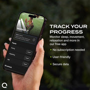 QALO QRNT Smart Ring Health Tracker for Men & Women - Matte Silver, Size 10 with Nano Technology