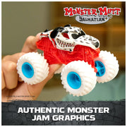 Spin Master Smash & Bash Monster Mutt Dalmatian Toy Truck, 1:64 Scale, White and Blue, Series 02, 6072396