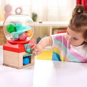 Battat Count & Roll Gumballs Educational Toy, 11 Piece Multicolor Set with Wooden Base