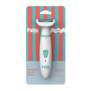 PalmPerfect Rechargeable Electric Women's Shaver with Dual Stainless Steel Blades, Built-in LED Light, Waterproof, Shower Mount, 3918