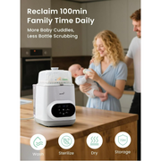 Grownsy EaseClean Bottle Washer Pro | All-in-One Bottle Washer and Sterilizer and Dryer | Baby Bottle Washer for Bottles, Pump Parts & Baby Essentials | Replaces Hand Washing