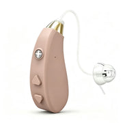 KIBVOE LK-107 Rechargeable Hearing Aid, Digital Noise Cancelling, Mini Behind-the-Ear, Portable Charging Case, Black