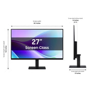 Samsung 27 in S3 FHD IPS Monitor, 120Hz Refresh Rate, 5ms Response Time, Tiltable, Black, LS27F322GANXZA