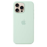 Apple iPhone 16 Pro Max Silicone Case with MagSafe, Aquamarine, Slim Lightweight Design, 55% Recycled Silicone, Camera Control Compatible