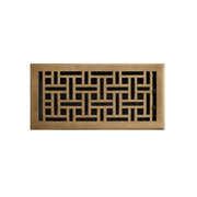 Wicker Style Brass Floor Register - Antique Brass 6