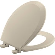 Bemis 500EC146 Molded Wood Round Toilet Seat With Easy Clean and Change Hinge, Almond