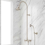 Wall Mount Exposed Shower Set with Hand Shower - Brushed Nickel