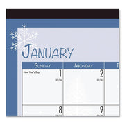 House of Doolittle Seasonal Holiday Desk Pad Calendar, 18.5 in x 13 in, Monthly, 2026, Black Binding
