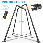 G TALECO GEAR GTG-001 Metal Swing Set with Play Tent Swing Chair, Outdoor Indoor Sensory Swings for Autism Kids and Adults, 330 lbs, Blue