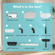 Haoyunduo 6-in-1 Detachable Handheld Steam Mop Cleaner with 2 Microfiber Pads for Hard Floor, Carpet