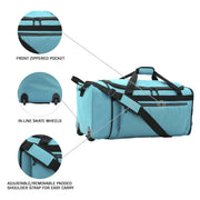 Protege PG98-170-028-04 28-inch Large Collapsible Rolling Duffel for Travel, Teal