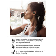 Cleer ARC II Sport Open-Ear True Wireless Earbuds, Dual Mic, Bluetooth 5.3, IPX5 Sweat Resistant, 35 Hr Playtime, Black