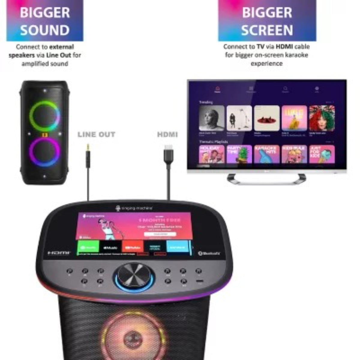 Singing Machine ISM9011 Platinum WiFi Karaoke System w/10