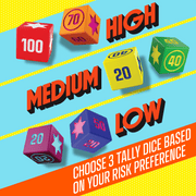 Messy Table Games Tally Up Fast-Paced Push Your Luck Dice Game, Family Party Game, Multicolor, 2-10 Players, Ages 8+, MTG-TUP