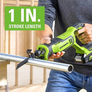 Greenworks RSG401 24V 1 Brushless Reciprocating Saw Kit With 2 AH Battery & Charger