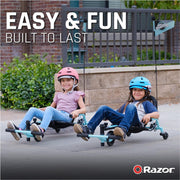 Razor 20043435 Crazy Cart Shuffle Kid-Powered Drifting Go-Kart, Ride-on for Ages 4+, Adjustable Frame