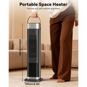 Trysworso 2000W Electric Ceramic Heater with 3D Flame, 26''
