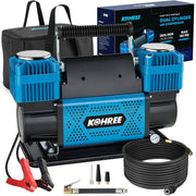Kohree 12V Dual Cylinder Air Compressor Tire Inflator, 150 PSI, 12.35 Ft/Min Airflow, Portable with LCD Control Panel for Offroad Trucks RVs 4x4 Vehicles KR4133-WR