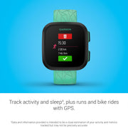 Garmin 010-02448-02 Bounce Kids Smartwatch - Two-Way Text, Voice Messaging, Location Tracking, Green Burst