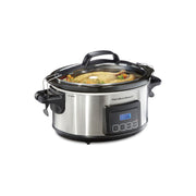 Hamilton Beach Stay or Go Programmable Slow Cooker, 6 Quart, Stainless Steel, 33561