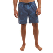 Pelagic Gyotaku Dockside Athletic Shorts for Men, Navy, Mid-Rise, 18in Outseam, Water and Stain Repellent, Mesh-Lined Pockets, 1002231001
