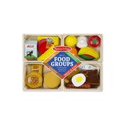 Melissa & Doug Food Groups - 21 Hand-Painted Woodenpc and 4 Crates