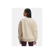 Under Armour Women's Oversized Icon Fleece Sweatshirt, Brown Beige, XS