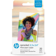 HP HPIZL2X350 Sprocket Premium Zink Sticky Back Photo Paper 2.3 x 3.4
