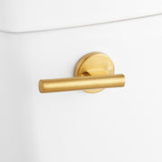 Signature Hardware Edenton Toilet Tank Lever, Brushed Gold, Solid Brass, Fits Front Mount Conventional Tanks, 951180