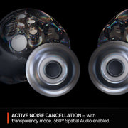 SteelSeries Arctis GameBuds Wireless Gaming Earbuds, Active Noise Cancellation, 2.4GHz and Bluetooth 5.3, 40H Battery, Black, 61706