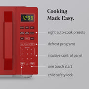 Farberware FMO07WEIRD 700-Watt Compact Countertop Microwave Oven-0.7 cu. ft. in Red